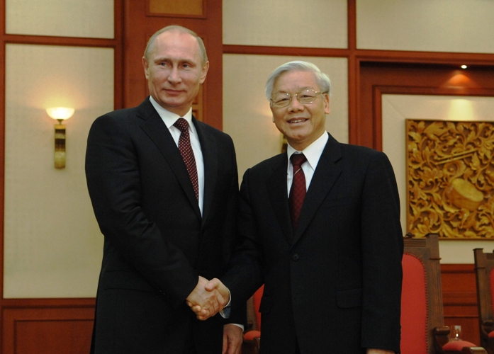 Tổng Bí thư Nguyễn Phú Trọng tiếp Tổng thống Liên bang Nga V. Pu-tin